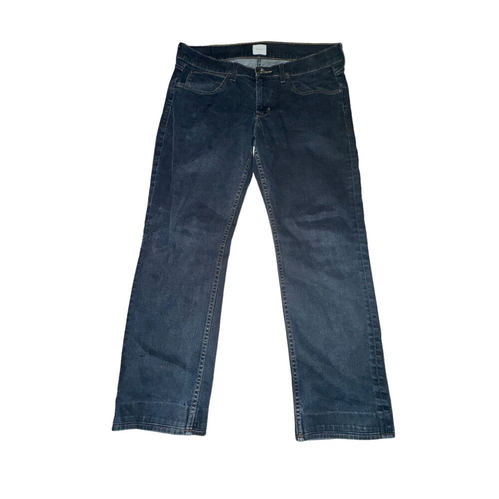 Hudson Jeans Ethan Five Pocket Straight Leg Mens Size 36 Annx Blue Wash Mid RIse